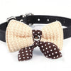 Knit Bow Knot Adjustable Pet Collars